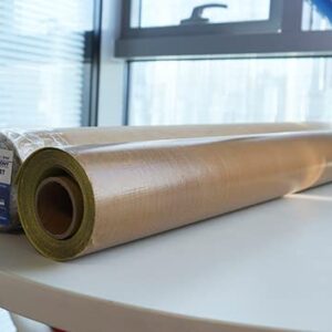 36 in x 15 ft Self-Adhesive PTFE Roll 5 Mil Heat Press Cover Roll PTFE Coated Heat Resistant Fabric