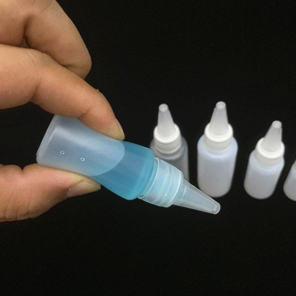 10 Pcs Empty Dropper Bottles, Mini Squeeze Bottles, Plastic Storage Container with Caps, Small Sample Bottle for Decorating(30ml-no Scale)