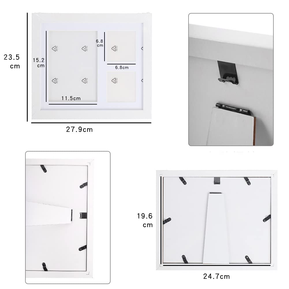 Baby Handprint and Footprint Kit DIY Picture Frame of Baby Footprint Kit with Non-Toxic Clay Baby Keepsake Frames (White)