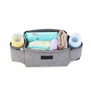 KTTR Baby Stroller Organizer with Cup Holders, Stroller Pushchair Storage Caddy for Baby Accessories,Universal Fit All Buggy Models,A