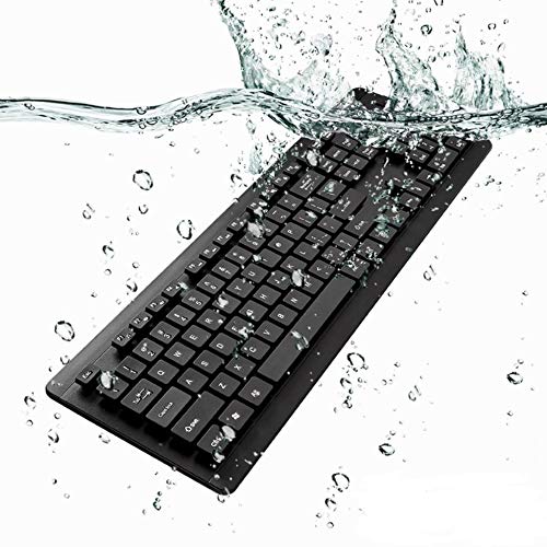 BoxWave Keyboard Compatible with Dell G15 Gaming (5525) (Keyboard AquaProof USB Keyboard, Washable Waterproof Water Resistant USB Keyboard for Dell G15 Gaming (5525) - Jet Black