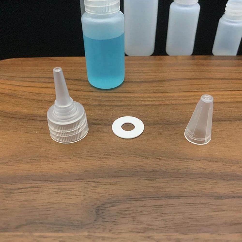 10 Pcs Empty Dropper Bottles, Mini Squeeze Bottles, Plastic Storage Container with Caps, Small Sample Bottle for Decorating(30ml-no Scale)