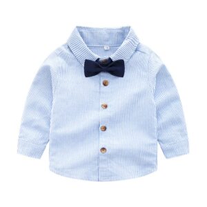 ULAMORE 6 Months -9 Years BoysGentleman Outfits Suit Set with Detachable Suspenders (light blue, 12-18 Months)