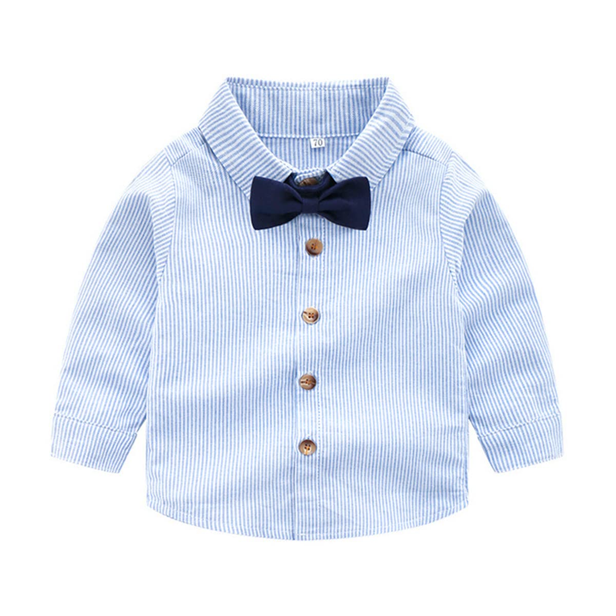 ULAMORE 6 Months -9 Years BoysGentleman Outfits Suit Set with Detachable Suspenders (light blue, 12-18 Months)