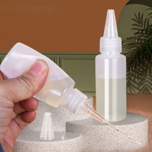 10 Pcs Empty Dropper Bottles, Mini Squeeze Bottles, Plastic Storage Container with Caps, Small Sample Bottle for Decorating(30ml-no Scale)