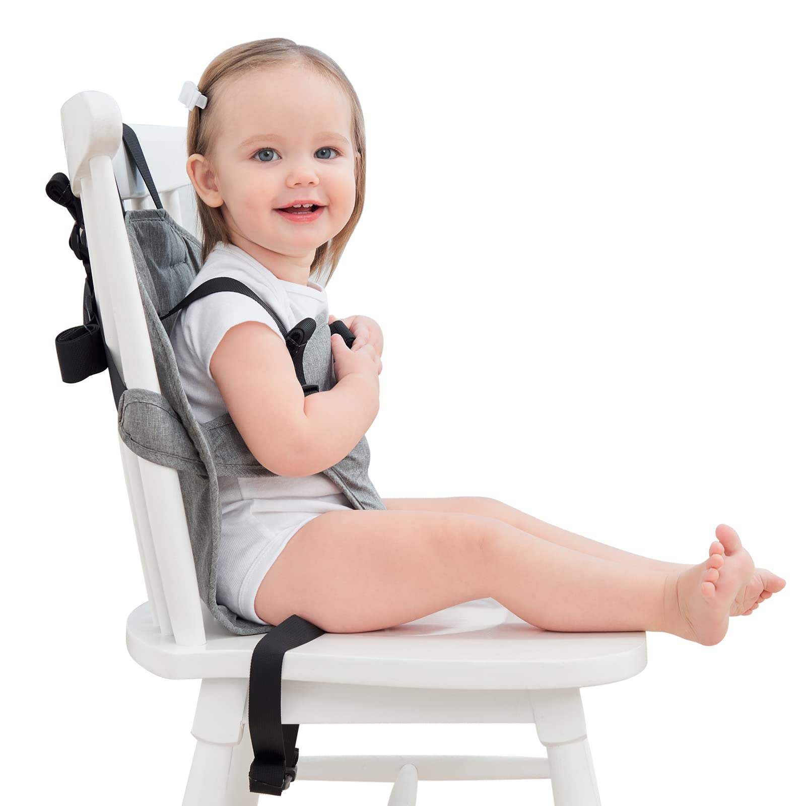 High Chair Harness Seat for Travel, Portable Baby Safety Harness Chair Accessory, Washable Travel Harness Seat with Adjustable Straps Shoulder Belt for Infant Feeding/Toddler - Baby Travel Essential