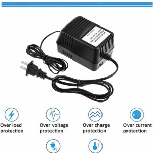 Parthcksi 12V AC/AC Adapter Compatible with TDC Power DA-20-12 DA-20-12W DA-2012 DA-2012W TOC DA2012 DA2012W TDCPower Class 2 Transformer 12VAC Power Supply Cord Battery (with Barrel Round Tip.)