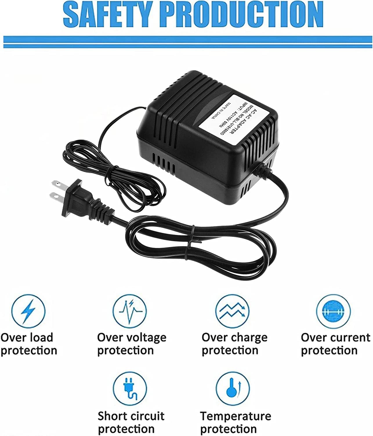 Parthcksi 12V AC/AC Adapter Compatible with TDC Power DA-20-12 DA-20-12W DA-2012 DA-2012W TOC DA2012 DA2012W TDCPower Class 2 Transformer 12VAC Power Supply Cord Battery (with Barrel Round Tip.)