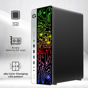 HP G3 RGB Computer PC Intel i5-6th Gen, AMD RX 550 Graphics, 32GB RAM, 1TB SSD + 3TB HDD, MTG New 27 Inch Dual Monitor, RGB Keyboard Mouse, Headphone, Webcam, Win 10 Pro (Renewed)