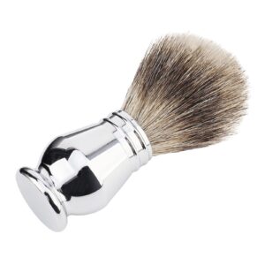 CSB Pure Badger Hair Knot Shaving Brush with Stylish Chrome Metal Handle - Wet Shave for Men