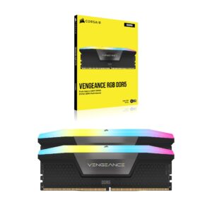 CORSAIR VENGEANCE RGB DDR5 RAM 32GB (2x16GB) 6000MHz CL30-36-36-76 1.40V AMD EXPO Intel XMP Desktop Computer Memory - Gray (CMH32GX5M2B6000Z30K)