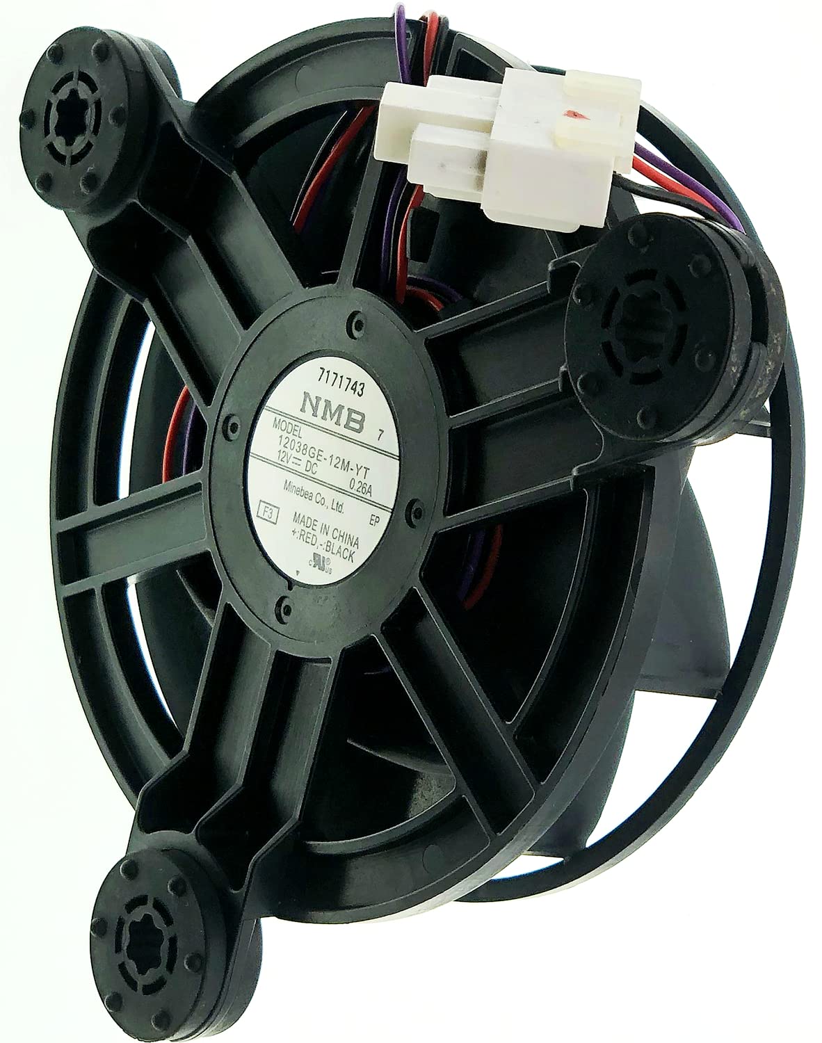 Refrigerator Cooling Fan Motor 12038GE-12M-YT 12VDC 0.26A 3-Wire Variable Frequency Cooling Fan