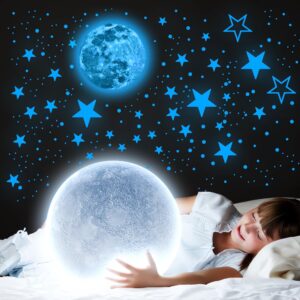 Glow in The Dark Stars Wall Stickers,Glowing Stars for Ceiling and Wall Decals,1049 Pcs,Ceiling Stars Glow in The Dark,Perfect for Kids Bedding Room,Play Room,Living Room,Wall Decorations,Baby Room