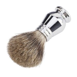 CSB Pure Badger Hair Knot Shaving Brush with Stylish Chrome Metal Handle - Wet Shave for Men