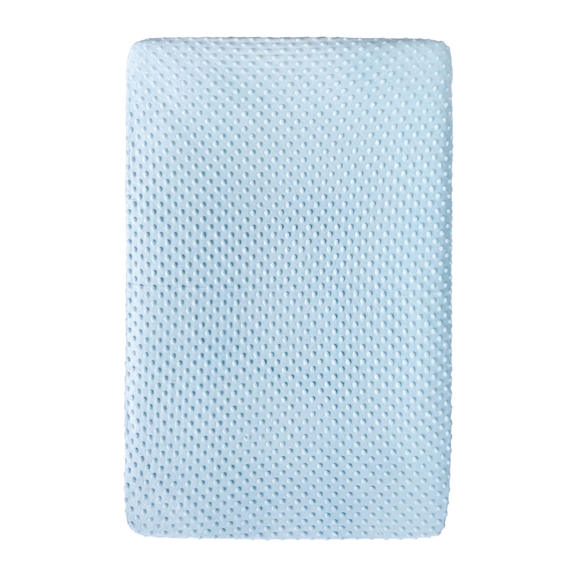 KiddyKlouds Crib Sheets for Standard Crib Mattress 52 x 28 x 8 Inches for Baby Boys Girls Neutral. Soft Plush Minky Crib Sheet. (No. 3 - Light Blue)