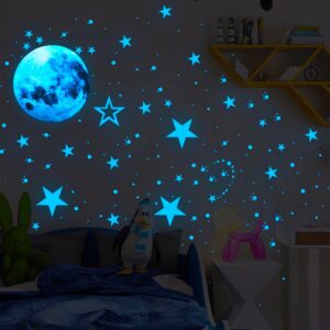 Glow in The Dark Stars Wall Stickers,Glowing Stars for Ceiling and Wall Decals,1049 Pcs,Ceiling Stars Glow in The Dark,Perfect for Kids Bedding Room,Play Room,Living Room,Wall Decorations,Baby Room