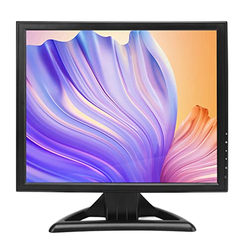 Kufoo 17 Inch PC Monitor, 1280x1024 Dual Speakers VGA AV BNC USB DC Input LED Computer Monitor for Laptops for Monitoring (US Plug)