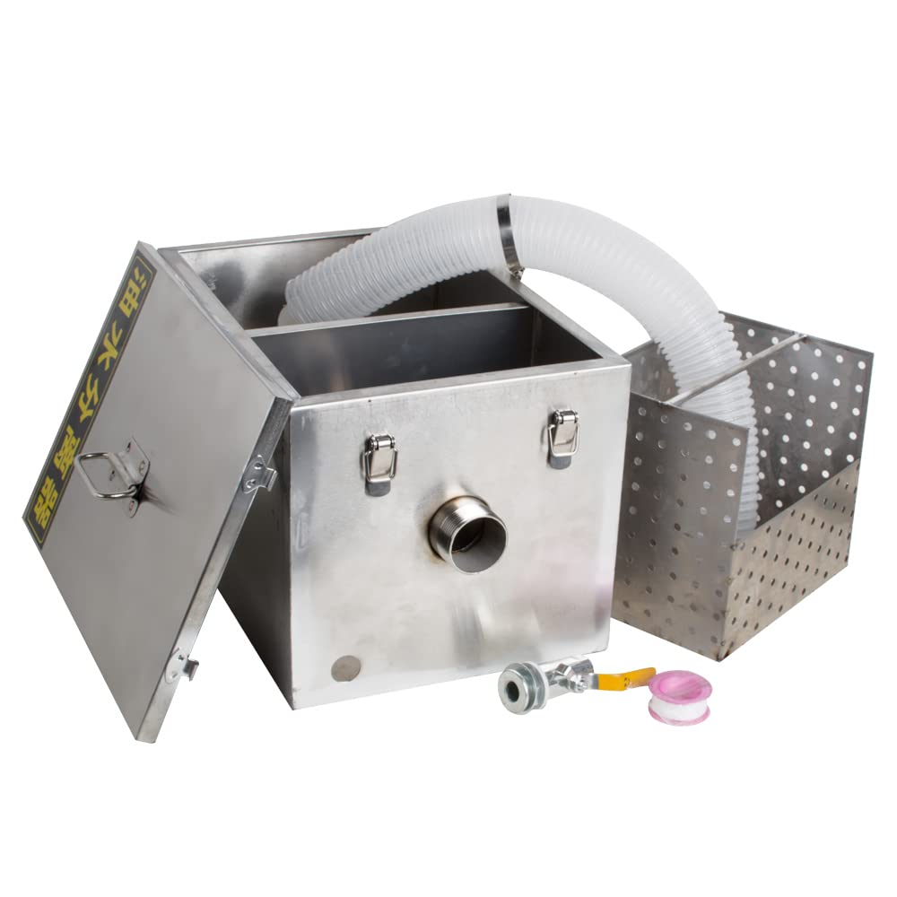 Grease Interceptor Commercial Grease Trap Detachable for Cafeteria Restaurant Commercial Use US Shipment 3-5 Days Delivery