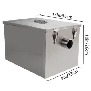 Grease Interceptor Commercial Grease Trap Detachable for Cafeteria Restaurant Commercial Use US Shipment 3-5 Days Delivery