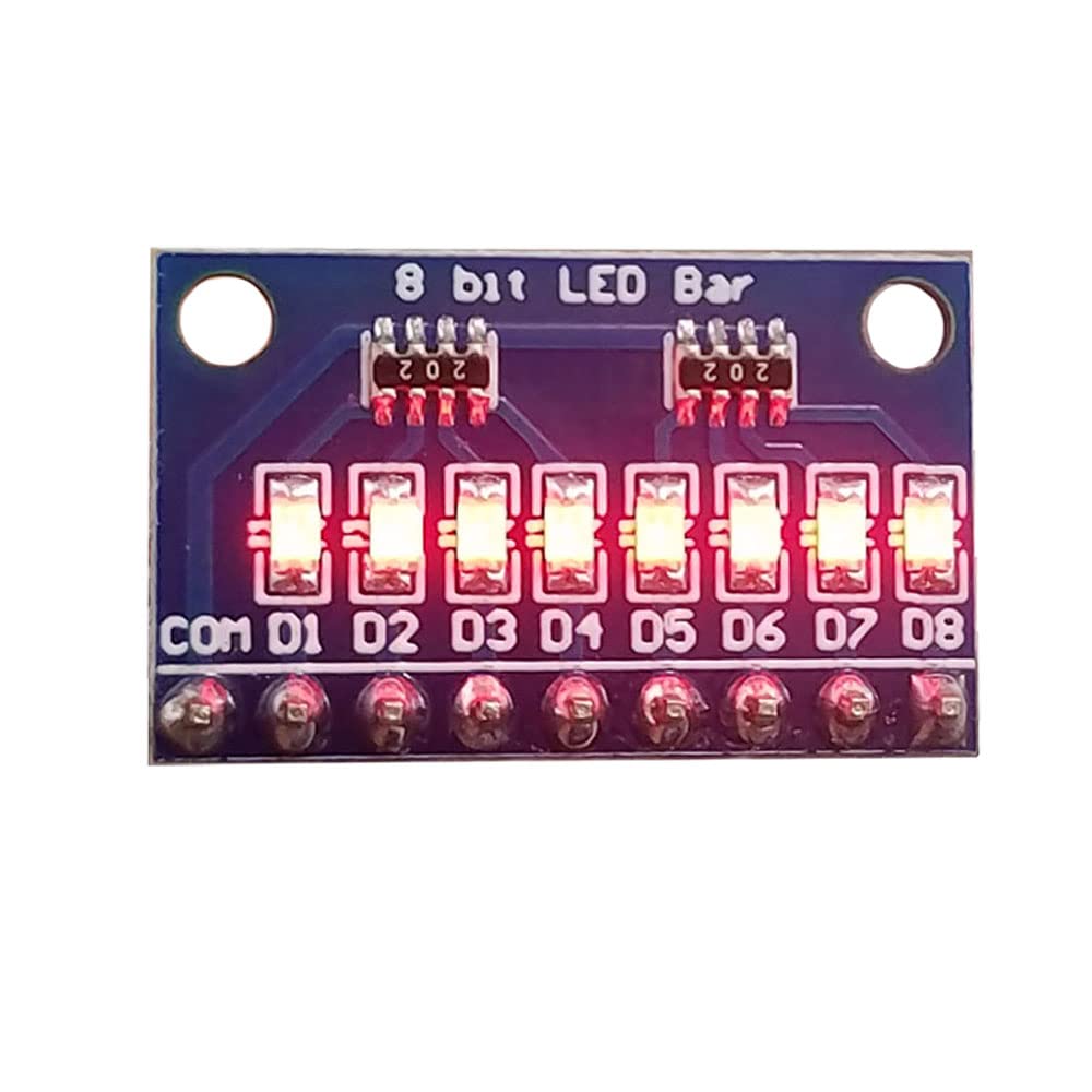 3.3V 5V 8 Bit Red Common Anode LED Indicator Module DIY kit No Pin(1)