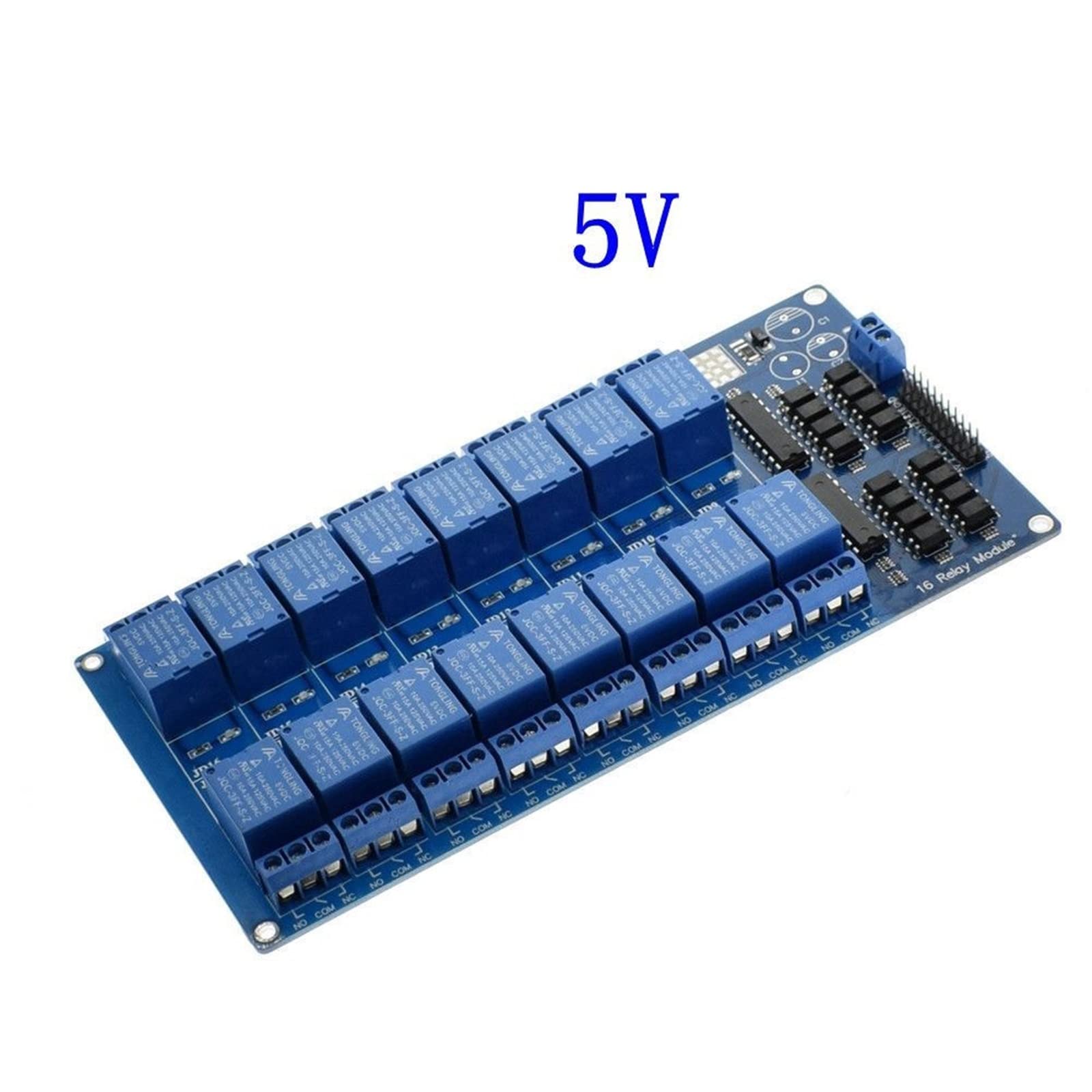 HIFASI 1PCS 5V 16 Channel Relay Module for ARM AVR DSP Electronic Relay Plate Belt Optocoupler Isolation (Color : 12V 16 Channel Relay)