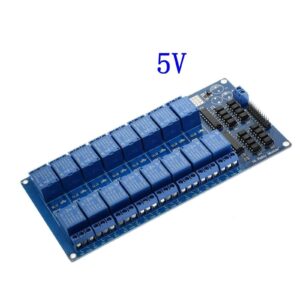 HIIGH 1PCS 5V 16 Channel Relay Module for ARM AVR DSP Electronic Relay Plate Belt Optocoupler Isolation (Color : 12V 16 Channel Relay)