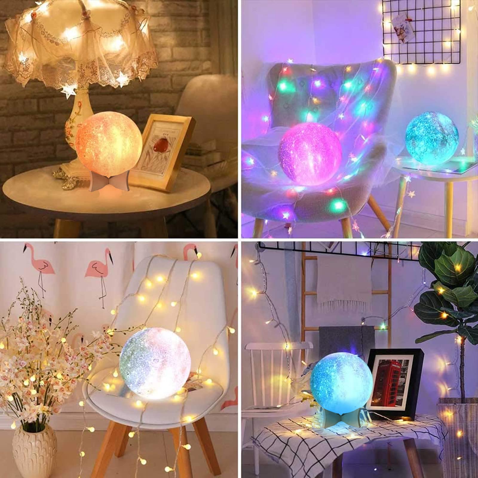 YouOKLight Moon lamp, 16 Colors LED Star Light Kids Night Light Galaxy Lamp with Stand, Remote, Touch Control and USB Rechargeable, 3D Night Lamp for Baby Kids Lover Birthday Party Gifts (5.9 Inch)…