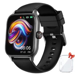 Smart Watch, Newest 1.85" TFT HD Display Smart Watch with Receive & Dial, Smart Watch for Android Phones with Pedometer, Fitness Tracker, Heart Rate, SMS Reminder, Android Smart Watch for Women Men