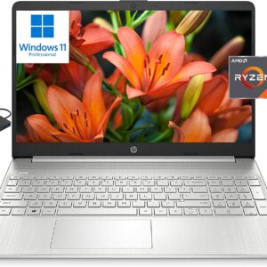 HP [Windows 11 Pro] 15 15.6" HD Business Laptop Computer, 8-Core AMD Ryzen 7 5700U (Beats i7-1180G7), 16GB RAM 512GB PCIe SSD, AMD Radeon Graphics, Wi-Fi 6, Bluetooth 5.2, w/Hub