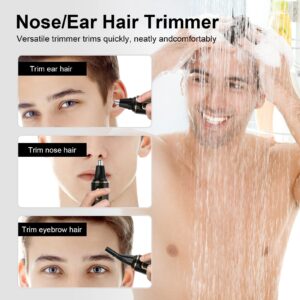 XOOMRSCP Nose Hair Trimmer for Men, 2024 Painless USB Rechargeable Nose Hair Trimmer, Ear and Nose Hair Trimmer for Men, Professional Facial Hair Trimmer with IPX7 Waterproof Dual Edge Blades