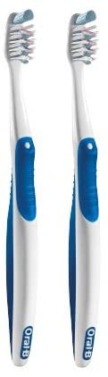 Oral-B Cross Action Gentle Clean Manual Toothbrush 35 Extra Soft (Colors Vary) - Pack of 2