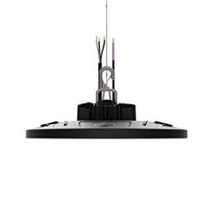 Lithonia Lighting CPRB ALO13 UVOLT SWW9 80CRI DBL LED Round High Bay with Switchable Color Temperature and Adjustable Light Output Switch, Multi-Volt 120-347V, 13-inch, Black