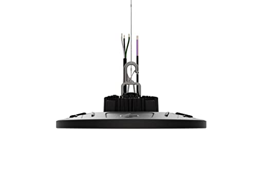 Lithonia Lighting CPRB ALO13 UVOLT SWW9 80CRI DBL LED Round High Bay with Switchable Color Temperature and Adjustable Light Output Switch, Multi-Volt 120-347V, 13-inch, Black