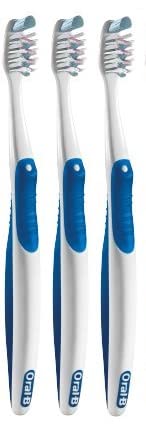 Oral-B Cross Action Gentle Clean Manual Toothbrush 35 Extra Soft (Colors Vary) - Pack of 3