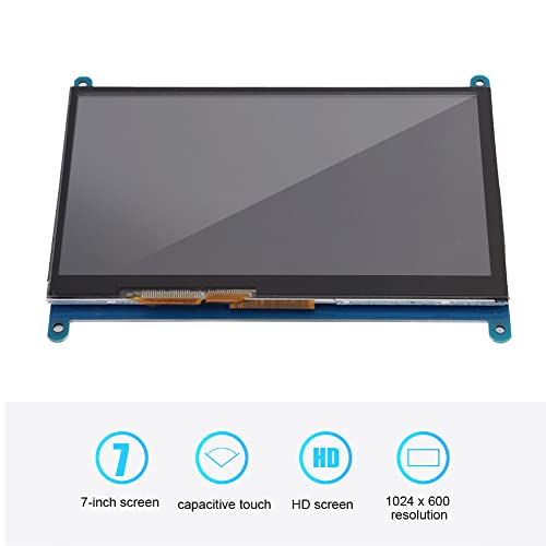 Jeanoko Touch Screen, 5V Power Supply Screen for Raspberry 1024x600 High Resolution LED Backlight for 4B