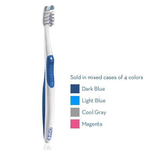 Oral-B Cross Action Gentle Clean Manual Toothbrush 35 Extra Soft (Colors Vary) - Pack of 3