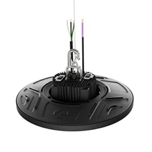 Lithonia Lighting CPRB ALO13 UVOLT SWW9 80CRI DBL LED Round High Bay with Switchable Color Temperature and Adjustable Light Output Switch, Multi-Volt 120-347V, 13-inch, Black