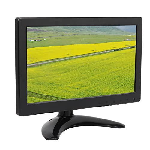 Computer Monitor, DVR Monitor 9 Inch TFT LCD Builtin Speaker Easy Installation Multiple Input Interface with VGA Cable for Laptop (US Plug)