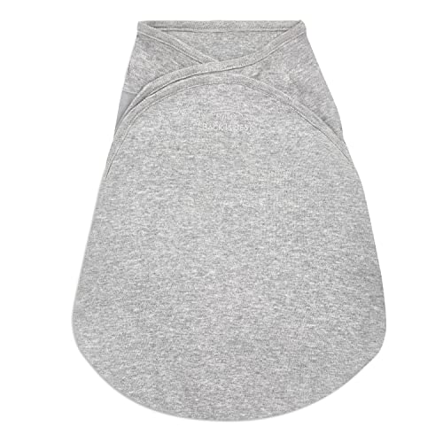 HALO SwaddleSure Adjustable Swaddling Pouch, 100% Cotton, TOG 1.0, Heather Grey, Newborn, 0-3 Months