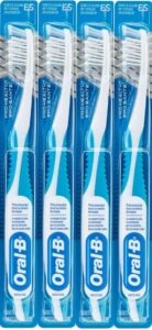 oral-b cross action gentle clean manual toothbrush 35 extra soft (colors vary) - pack of 4