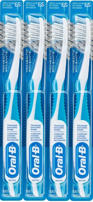 Oral-B Cross Action Gentle Clean Manual Toothbrush 35 Extra Soft (Colors Vary) - Pack of 4