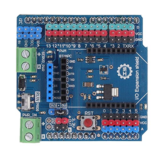 Sensor Expansion Module, Sensor Expansion Board 3.3V 5V 3P 14 Digital 6 Analog Ports Practical Plug and Play Support External Power Supply for DIY