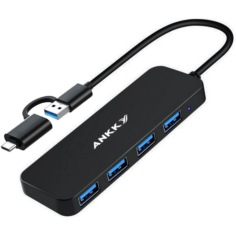 Ankky USB C Hub, USB Hub 3.0, USB C Dock, USB C to USB Extender with 4 USB Ports USB C Splitter for MacBook, Mac Pro/Mini, iMac, Ps4, PS5, Surface Pro,Flash Drive, Samsung