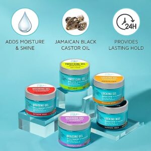 KISS COLORS & CARE Ultimate Hold Locking Wax, 6 oz. - starts and maintains locs with long lasting hold and no build up. Ideal for thicker hair textures