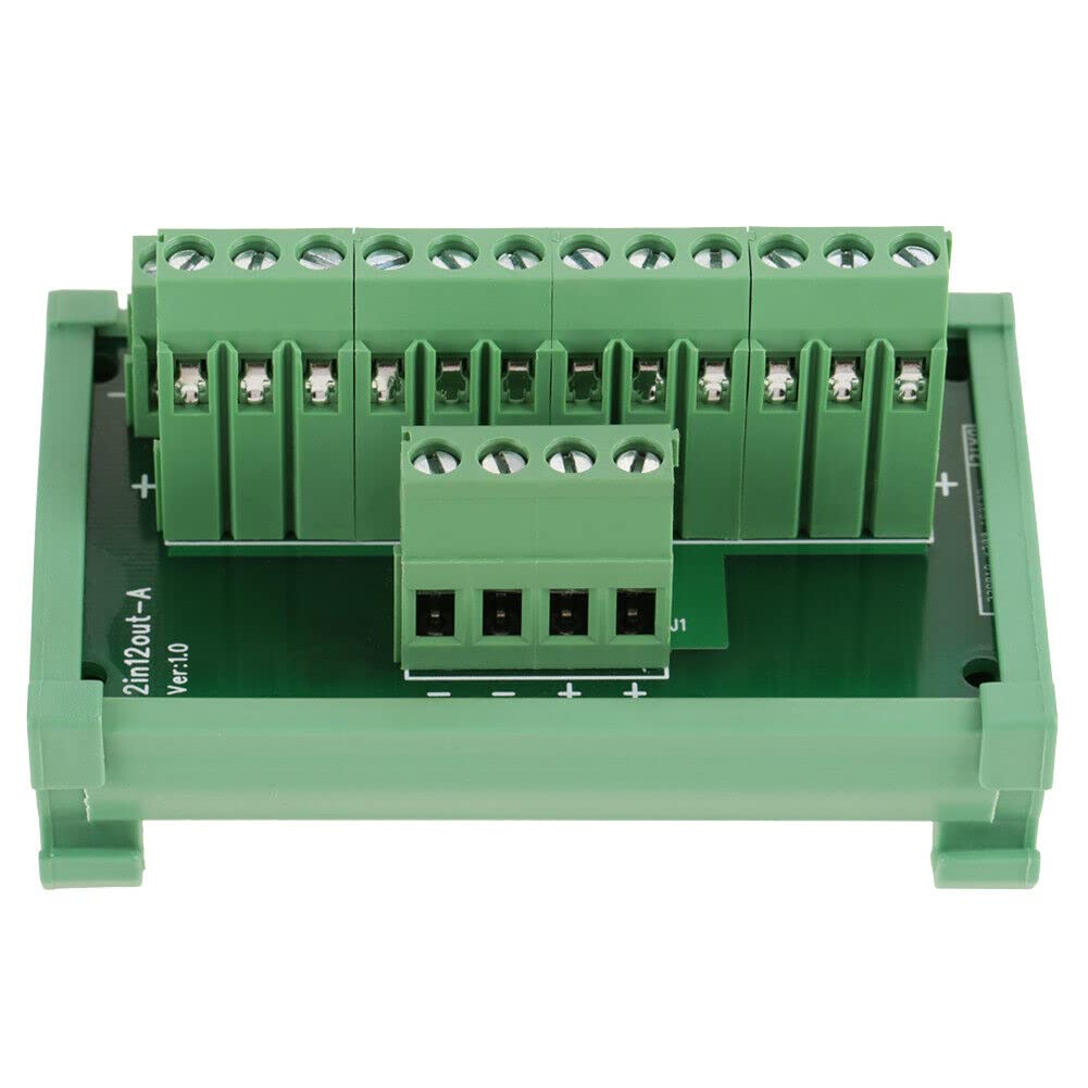 12 Position Power Distribution DIN Rail Mount Interface Module Boards