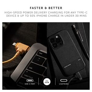 Native Union Belt Cable Duo – 5ft Ultra-Strong Braided Universal Charging Cable – Made with Recycled Materials – 2-in-1 Multi-Device MFi Certified Connectors for Lightning & Type-C Devices (Cosmos)