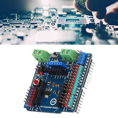 Sensor Expansion Module, Sensor Expansion Board 3.3V 5V 3P 14 Digital 6 Analog Ports Practical Plug and Play Support External Power Supply for DIY