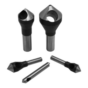 #0-4 90 degree hss zero flute countersink & deburring tool 5 pc. set 1/16, 5/32, 3/16, 5/16, 9/16"