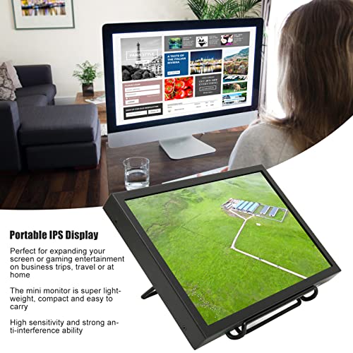 Shanrya Small Portable Multifunction Monitor with 1920 X 1280 Resolution and Integrated IPS Screen (US Plug)