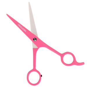 Professional Hair Cutting Scissors 6.5 inch Extremely Very Sharp Right-Hand Razor Edge Barber Scissors for Men and Women, Hair Cutting Shears Made of 420c Stainless Steel (Hot Pink)